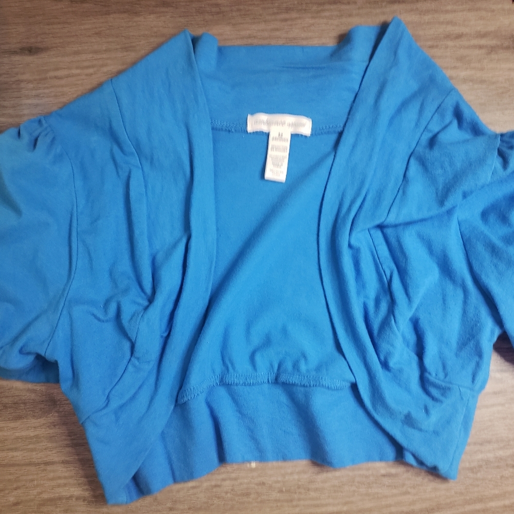 Turquoise short cardigan